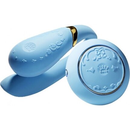 ZALO VERSAILLES FANFAN VIBRADOR PARA PAREJAS CONTROL REMOTO - AZUL - 002